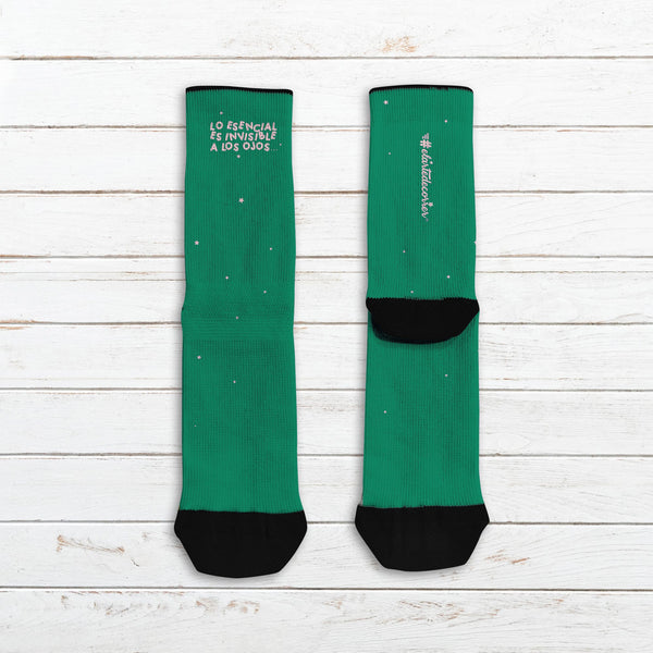 Calcetin técnico running #LoEsencialEsInvisibleAlosOjos verde