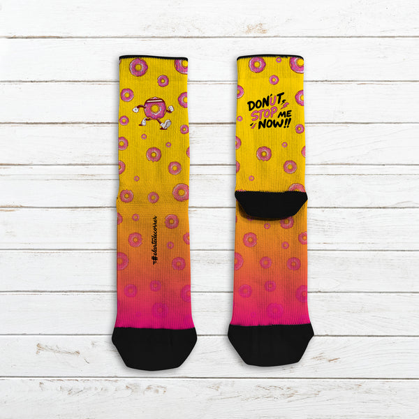 Calcetin técnico running #Donut amarillo degradado