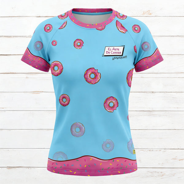 Camiseta técnica mujer #Donut azul
