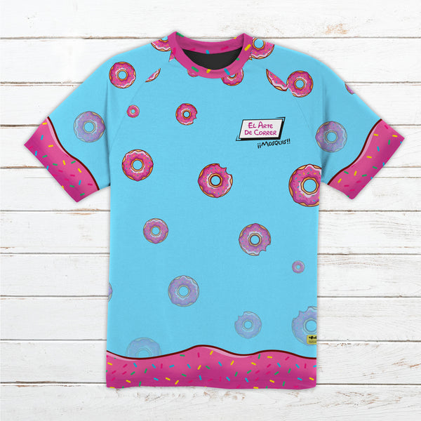 Camiseta técnica hombre #Donut azul