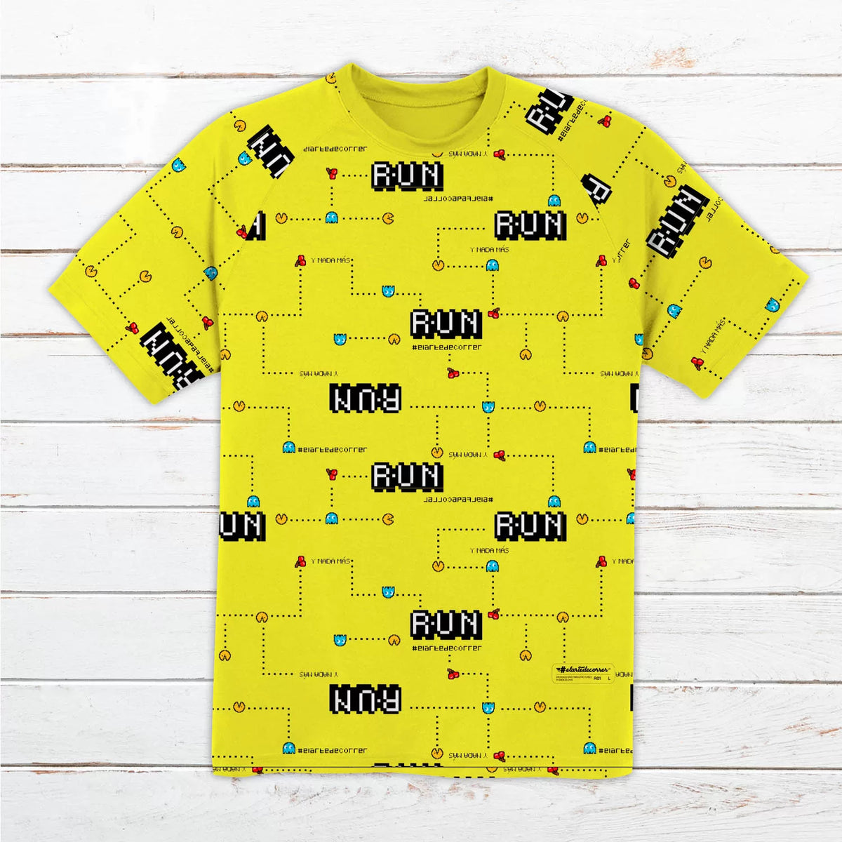 Camiseta técnica hombre #Comecocos Amarilla