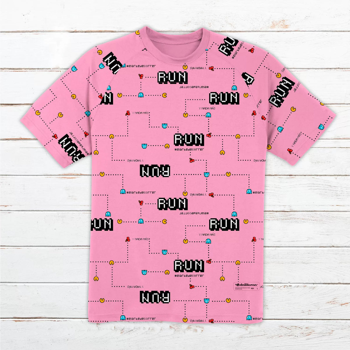 Camiseta técnica hombre #Comecocos Rosa
