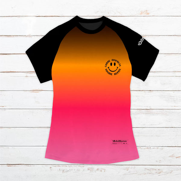 Camiseta técnica mujer #Smiles multicolor