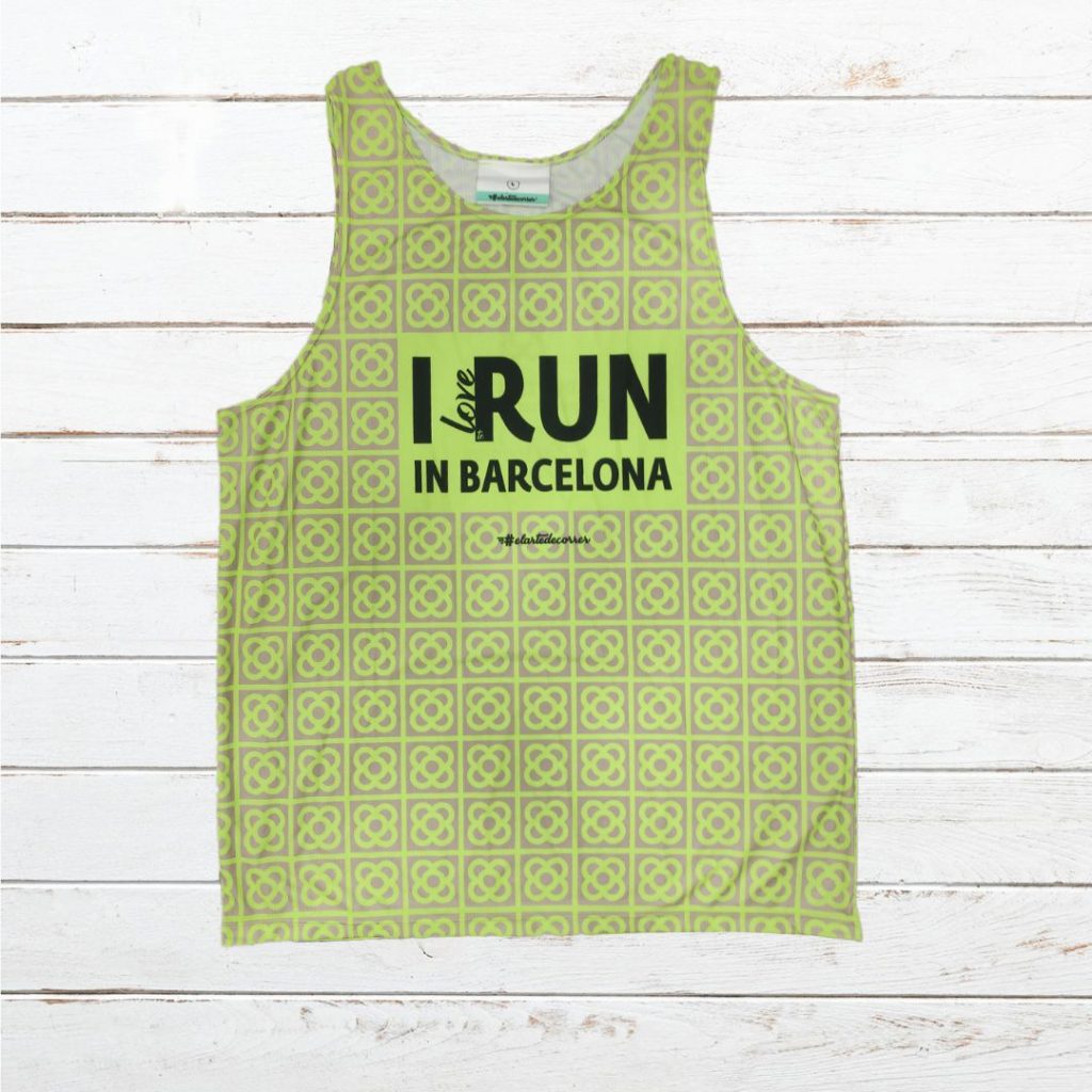 Camiseta tirantes mujer #Barcelona Verde