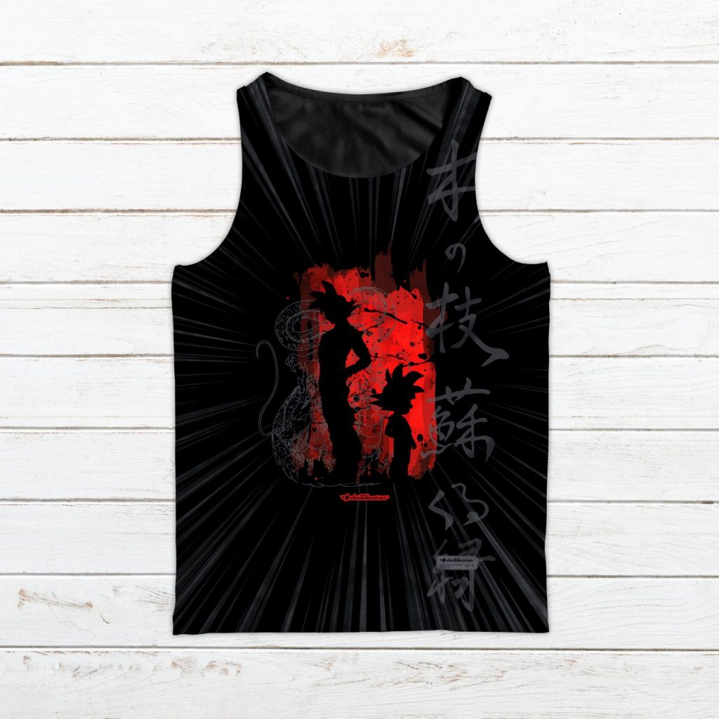 Camiseta tirantes hombre #Otaku negra