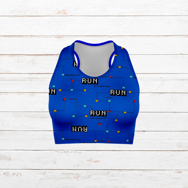 Top camiseta elástica mujer #Comecocos azul