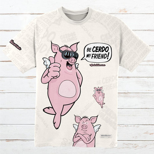 Camiseta técnica hombre #Cerdos espuma