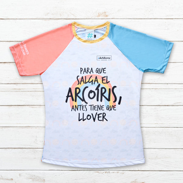 Camiseta técnica mujer #Rainbow