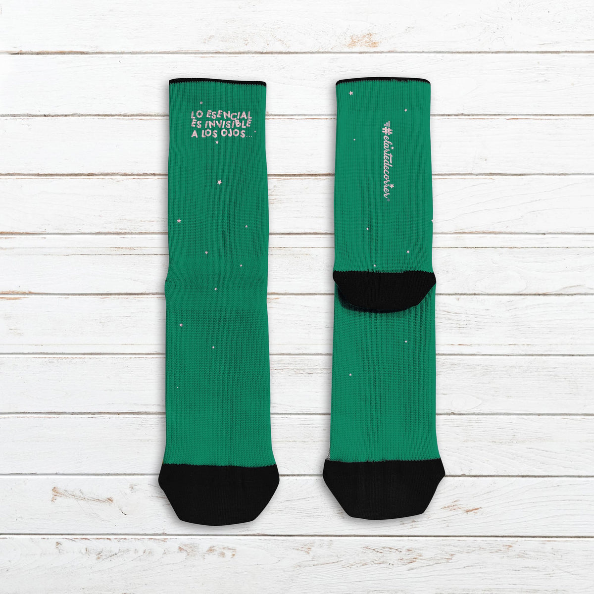 Calcetin técnico running #LoEsencialEsInvisibleAlosOjos verde