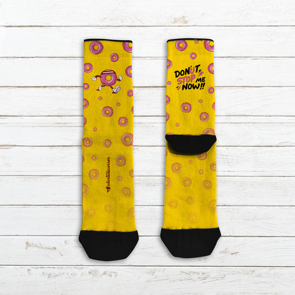 Calcetin técnico running #Donut amarillo