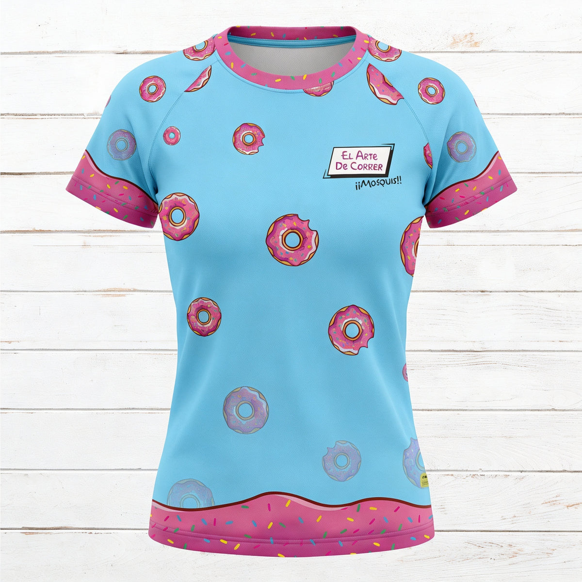 Camiseta técnica mujer #Donut azul