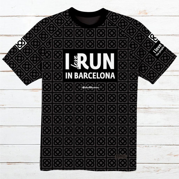 Camiseta técnica mujer #Barcelona Negra