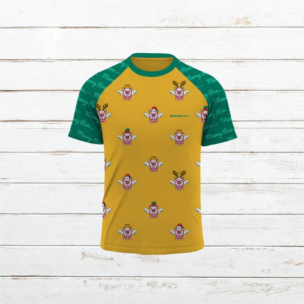 Camiseta técnica mujer #Cerdos Navideños