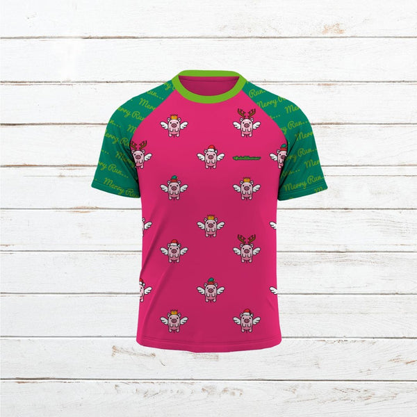 Camiseta técnica hombre #Cerdos Navideños