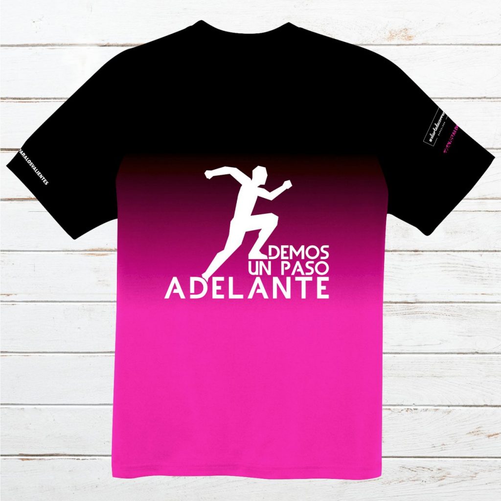 Camiseta técnica mujer #DemosUnPasoAdelante Invertida