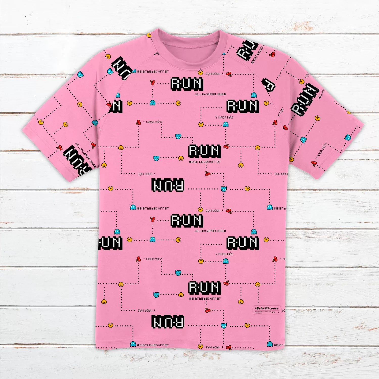 Camiseta técnica hombre #Comecocos Rosa