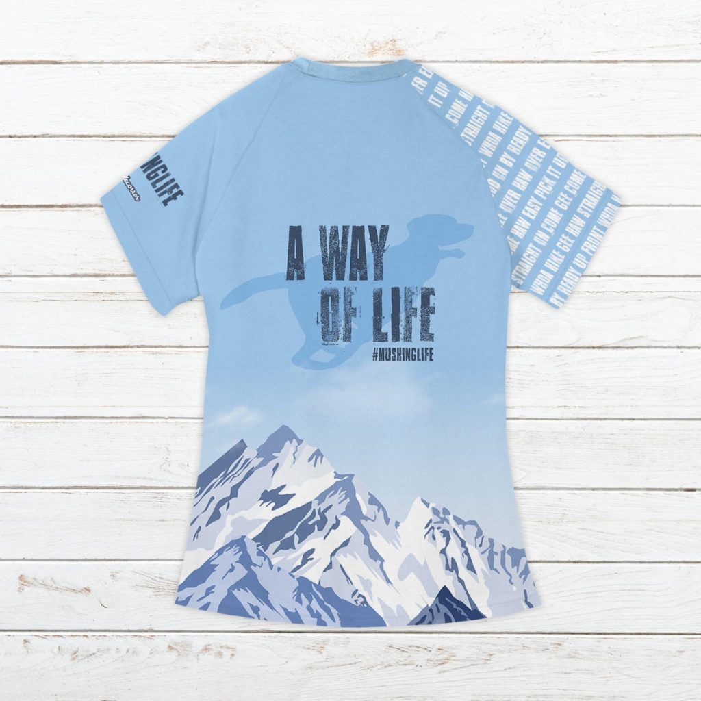 Camiseta técnica mujer #MushingLife azul