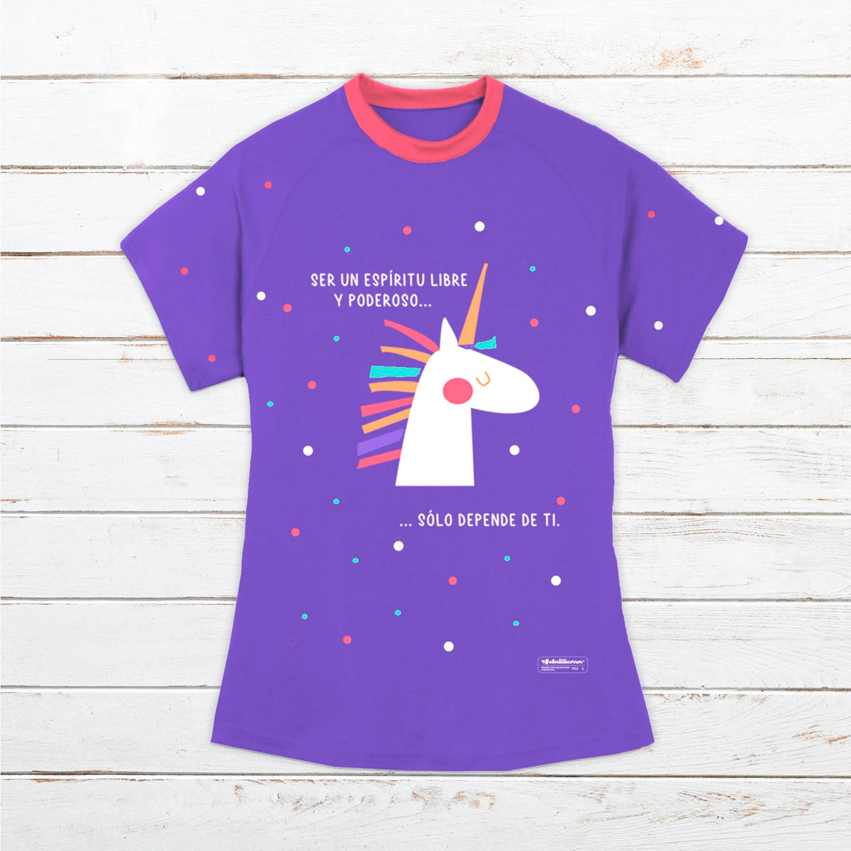Camiseta técnica mujer #Unicornio lila