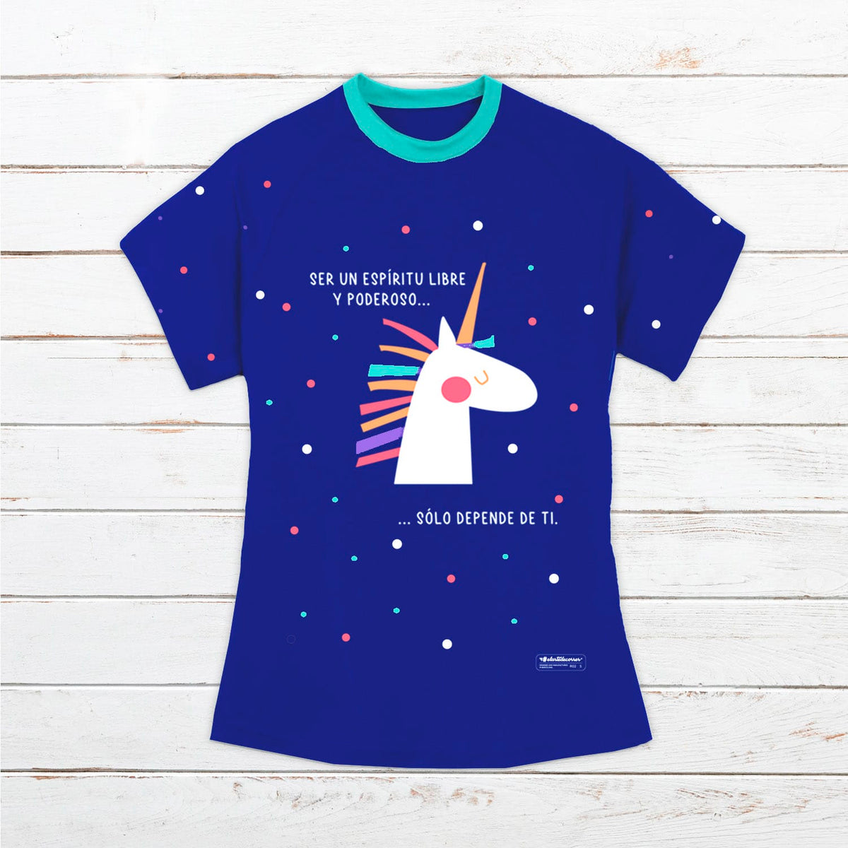 Camiseta técnica mujer #Unicornio azul