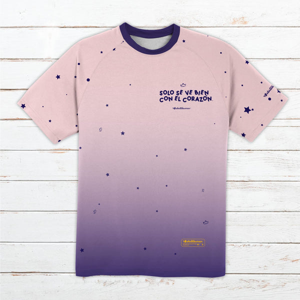 Camiseta técnica hombre #SoloSeVeBienConElCorazon