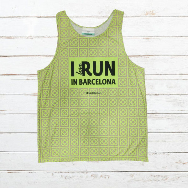 Camiseta tirantes mujer #Barcelona Verde