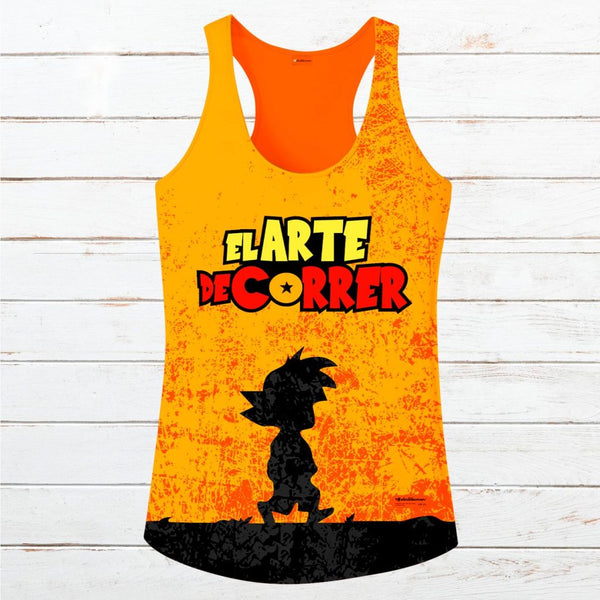 Camiseta tirantes mujer #Otaku naranja