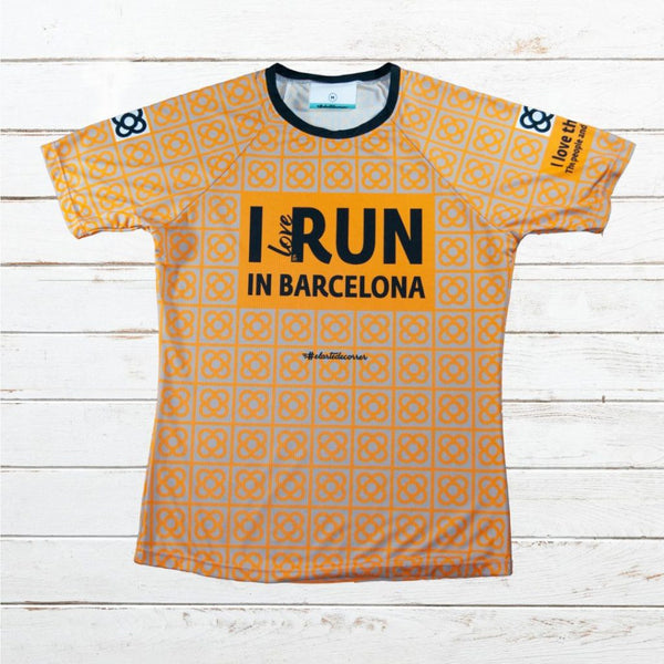 Camiseta técnica hombre #Barcelona Naranja