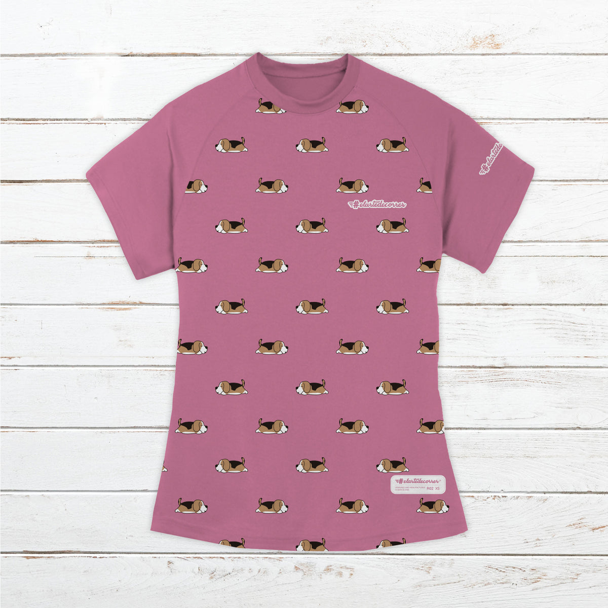 Camiseta técnica mujer #Beagles rosa