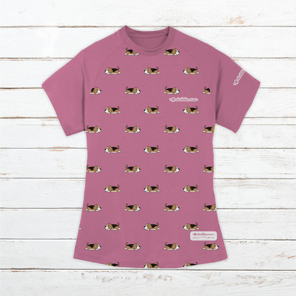 Camiseta técnica mujer #Beagles rosa