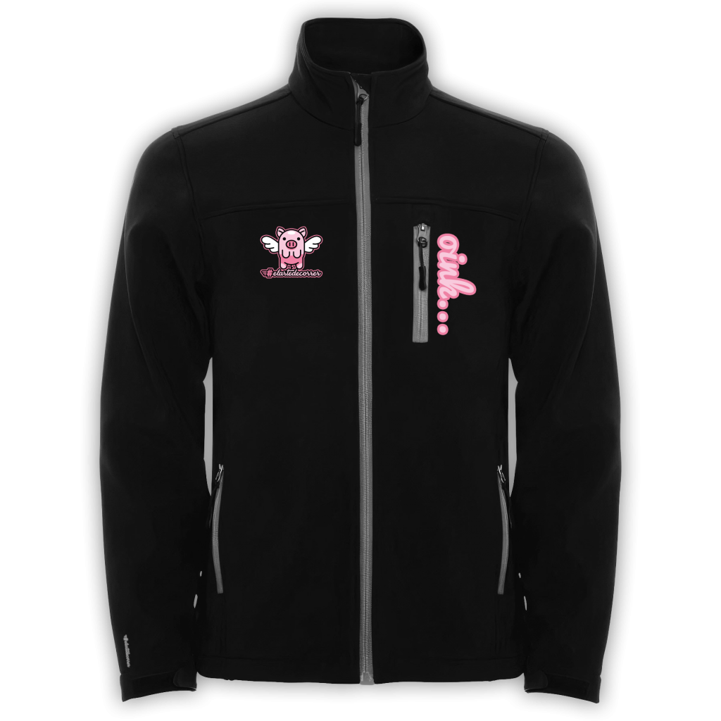 Softshell unisex negro #Cerdos