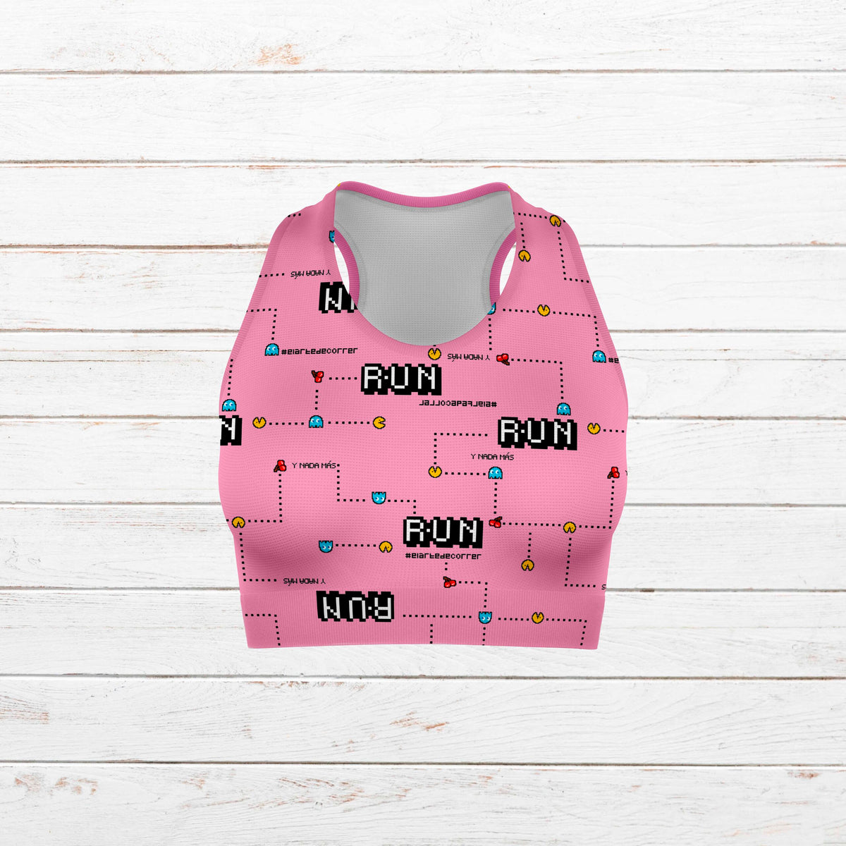 Top camiseta elástica mujer #Comecocos rosa