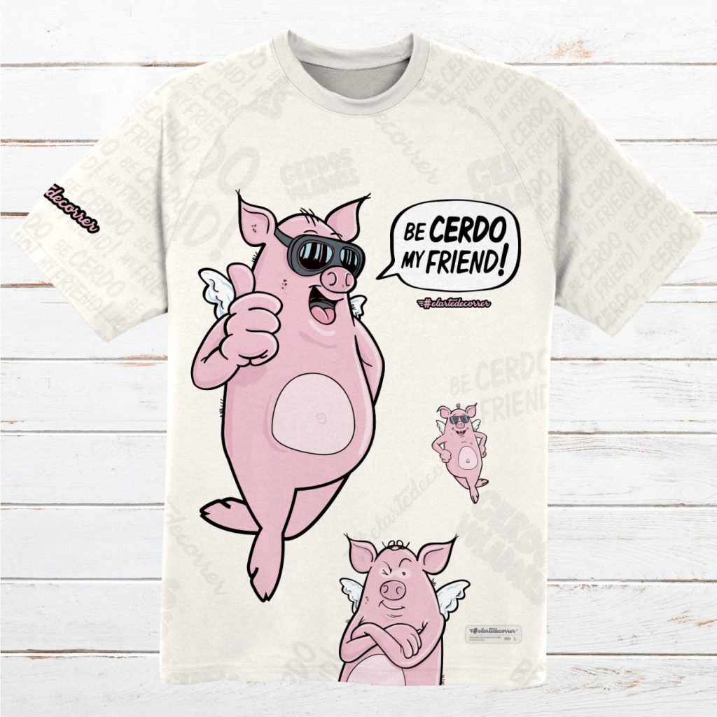 Camiseta técnica mujer #Cerdos espuma