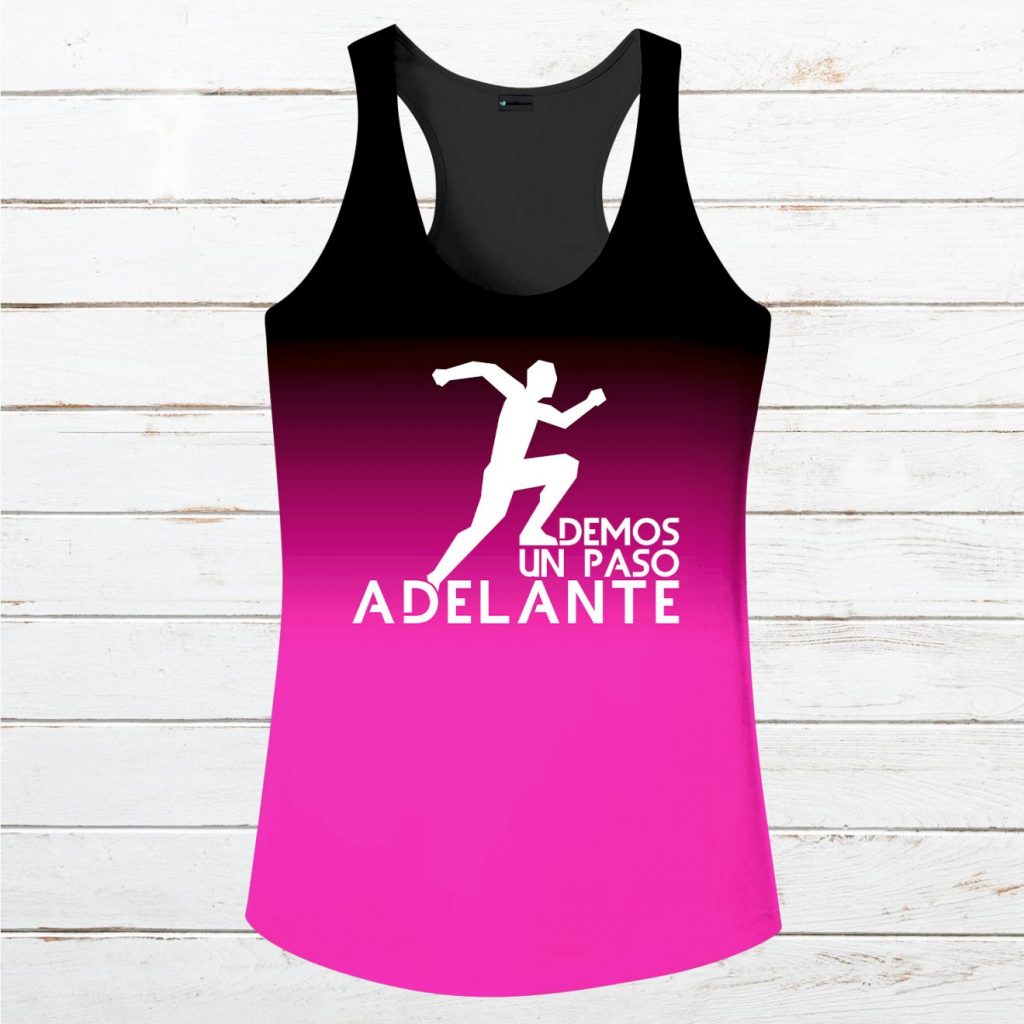 Camiseta tirantes hombre #DemosUnPasoAdelante Invertida