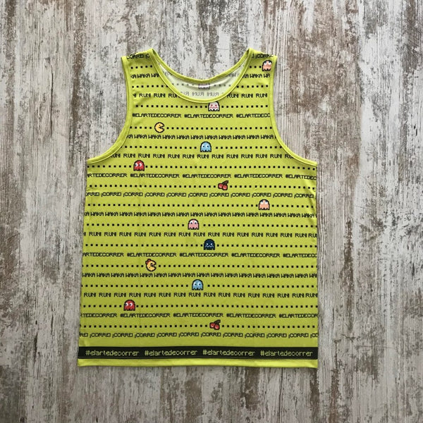 Camiseta tirantes hombre #Comecocos amarillo