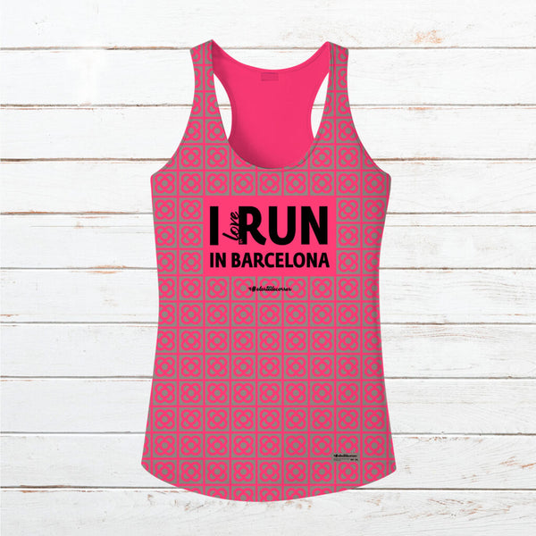 Camiseta tirantes mujer #Barcelona Rosa