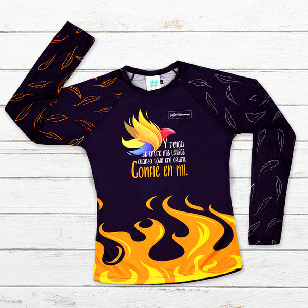 Camiseta manga larga mujer #AveFénix